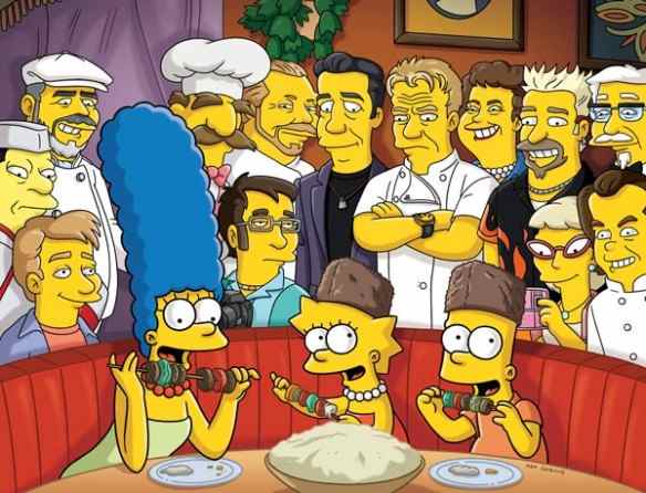 Celebrity chefs on The Simpsons