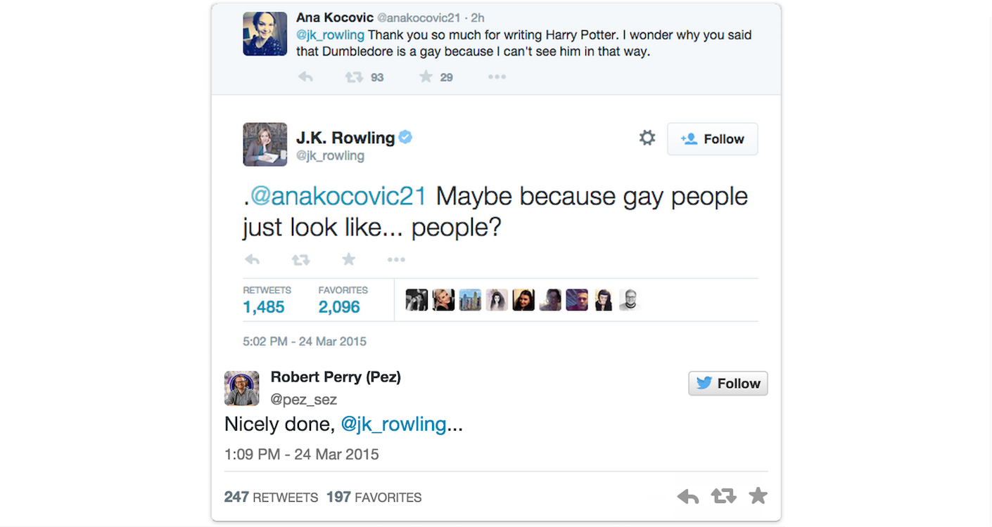 JK Rowling tweets