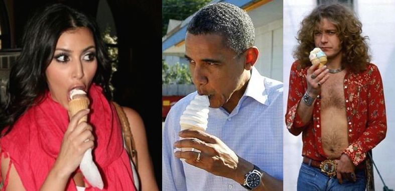 Kim, Obama, Plant, and Ice Cream