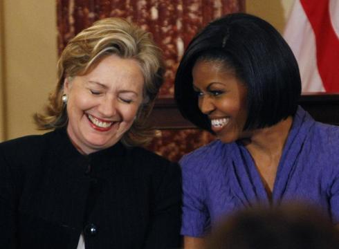 Hillary and Michelle