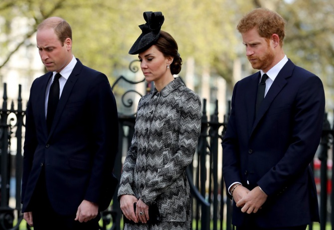 William, Kate, and Harry Join Families of Terror Attack Victims at a Church Service